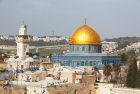 Dome of the Rock shining over the Temple Mount in Jerusalem.