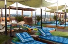 MS Mayfair Nile Cruise sun deck adorned with pool and relaxing sun loungers over the Nile