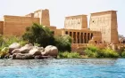 Philae Temple in Aswan Egypt located on Agilkia Island with ancient Egyptian architecture