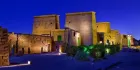 Best Sound and Light Show at Philae Temple in Aswan Egypt with illuminated temples and Nile River views