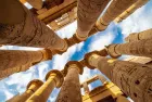 Karnak Temple in Luxor, Egypt, featuring massive columns and ancient hieroglyphs