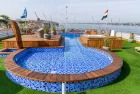 Relaxing pool aboard luxury cruise