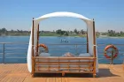 Relaxing deck chairs Nile cruise
