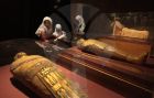 Ancient Nubian and Egyptian artifacts displayed at the Nubian Museum in Aswan